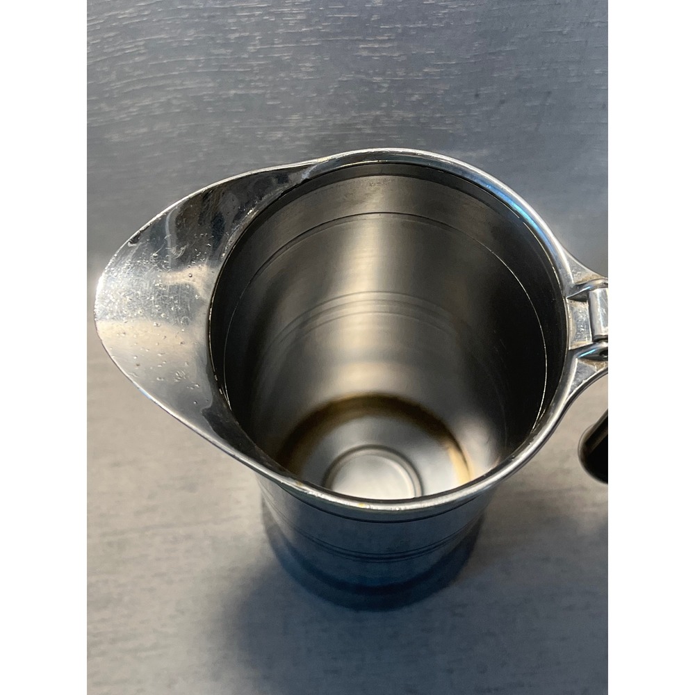 Vintage Sunbeam Chrome Coffee Pitcher Server Art Deco Black Stripe Mid Century - Picture 2 of 4